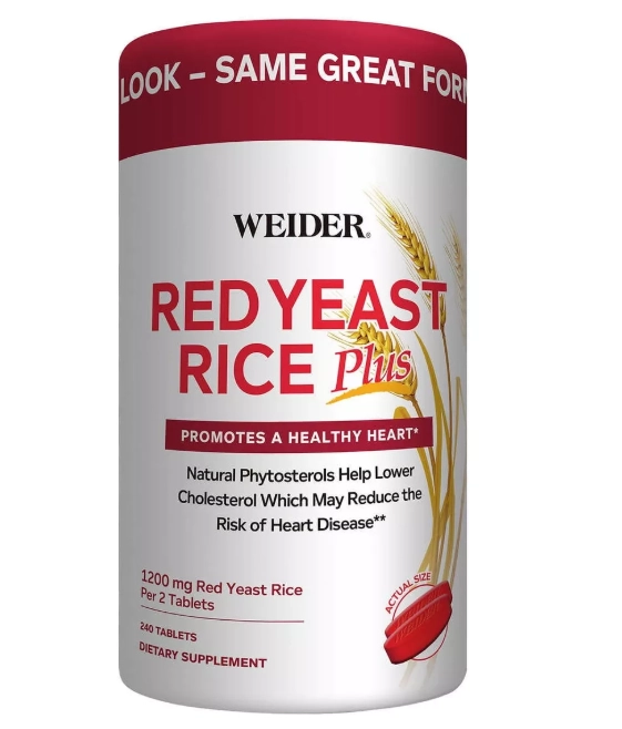 Red Yeast Rice Plus, Com Fitoesteróis 1200mg, 240 Comprimidos, Weider
