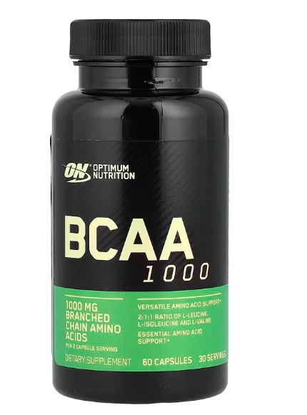 BCAA, 1000mg, 60 Cápsulas, Optimum Nutrition