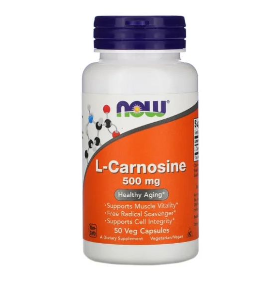 L-Carnosina, 500 mg, 50 Cápsulas, Now