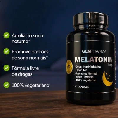 Melatonin, 5mg, 90 Cápsulas, GenPharma