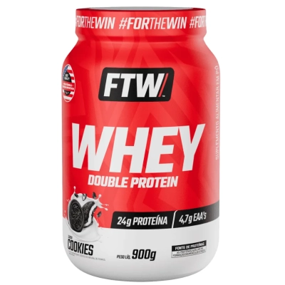 Whey Double Protein, 900g Sabor Cookies, FTW