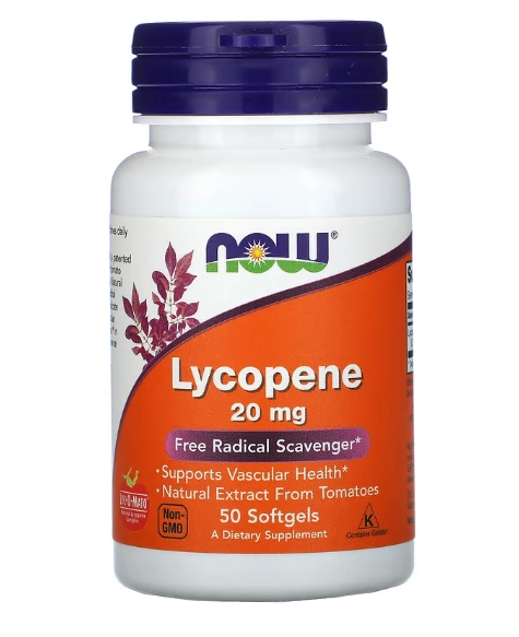 Licopeno, 20mg, 50 Cápsulas, Now