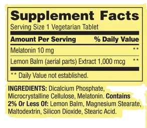 Melatonina 10Mg, 120 Comprimidos, Spring Valley