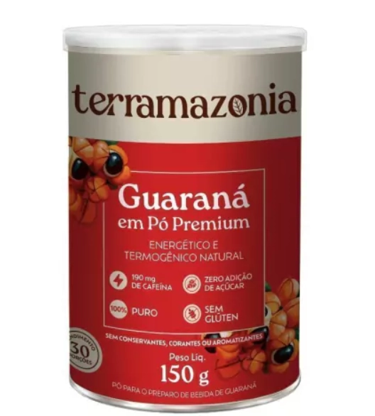 Guaraná Da Amazônia Em Pó, 100% Puro, 150g, Terramazonia