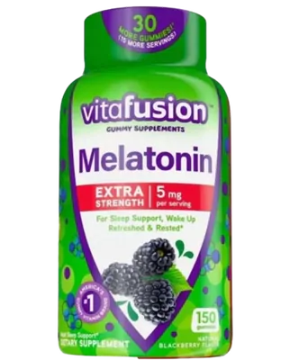 Melatonina 5mg, 150 Gomas Sabor Blackberry, Vitafusion