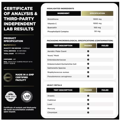 Glutationa Lipossomal, Super Antioxidante, 90 Cápsulas, Terra Elmnt 