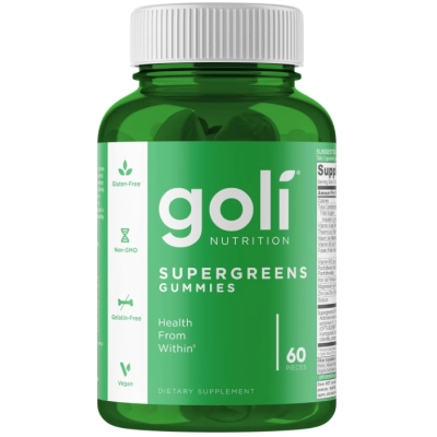 Supergreens, Superalimentos, Vitaminas e Probióticos, 60 Gomas, Golí Nutrition