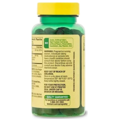 Cranberry 500mg com  Vitamina C 200mg, 60 Cápsulas, Spring Valley