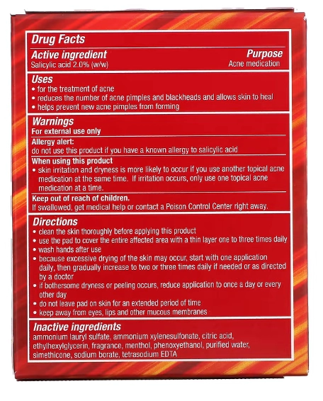 Maximum, Para tratamento da acne,  90 almofadas de toque suave sem álcool, Stridex