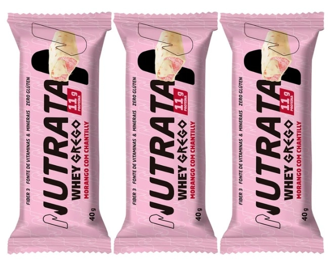 Barra Whey, Sabores, 3 Unidades 40g Cada, Nutrata