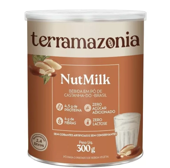 NutMilk, Leite Em Pó Feito De Castanha, 300g, Terramazonia