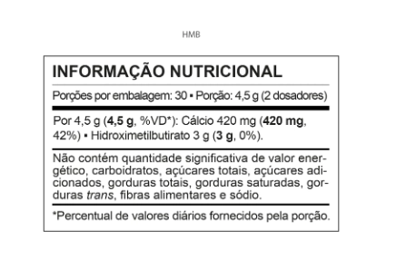 HMB hidroximetilbutirato, Sabor limão, 135g, QualyNutri