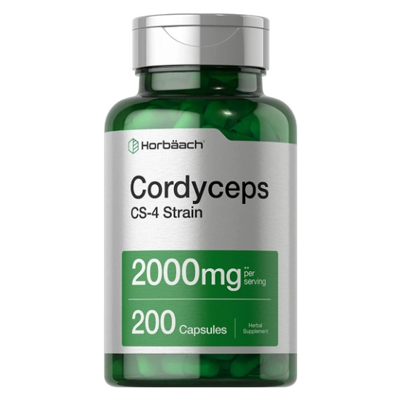Cordyceps, 2000mg, 200 Cápsulas, Horbaach