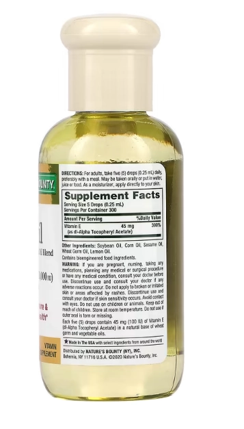 Óleo de Vitamina E 30.000 UI, 75ml, Natures Bounty