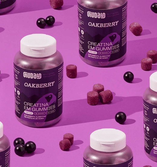 Creatina Oakberry, 60 Gomas Sabor Açai, Guday