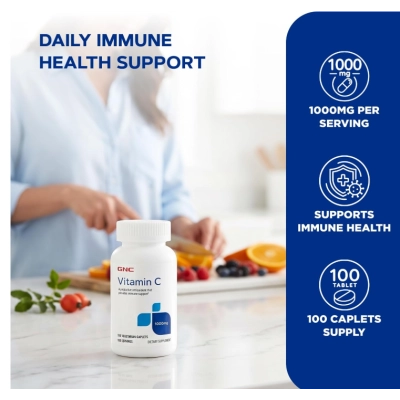 Vitamina C 1000mg, 100 Cápsulas, GNC