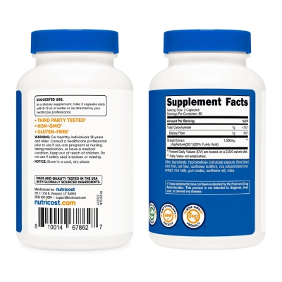 Shilajit, Vitalidade e Disposição, 1000mg, 120 Cápsulas, Nutricost