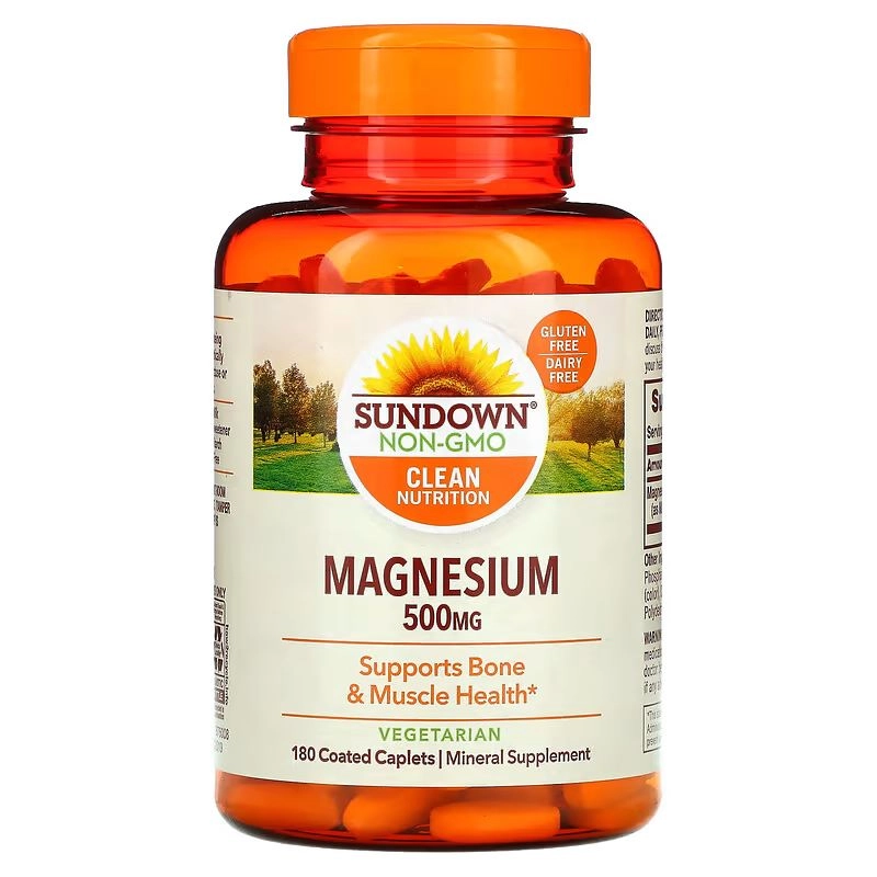 Magnésio, 500mg, 180 Cápsulas, Sundown
