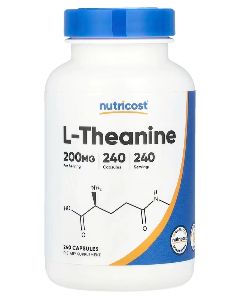 L-Teanina 200mg, 240 Cápsulas, Nutricost
