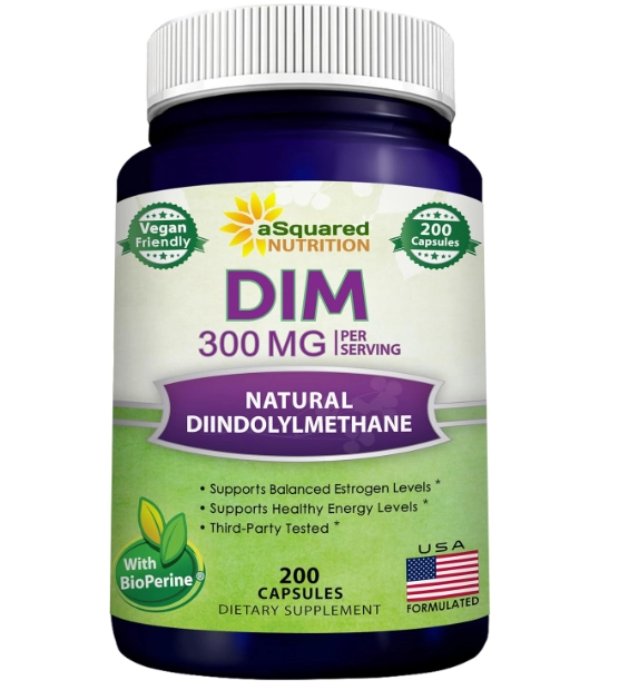 DIM 300mg Com BioPerine, 200 Cápsulas, aSquared Nutrition