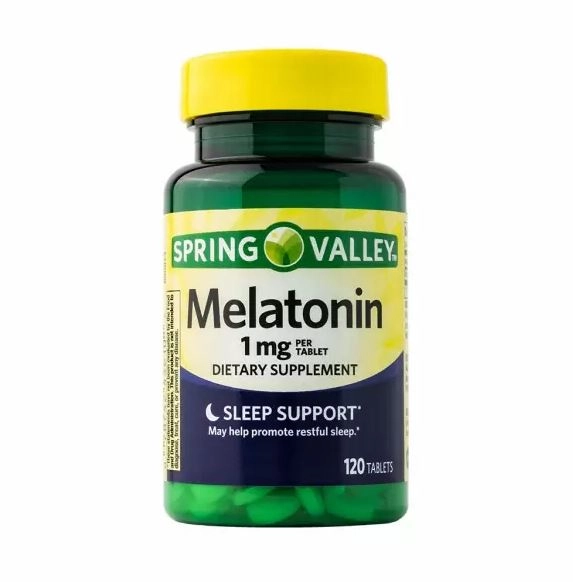 Melatonina, 1mg, 120 Comprimidos, Spring Valley