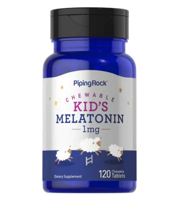 Melatonina kids 1mg, 120 Comprimidos mastigáveis, PipingRock