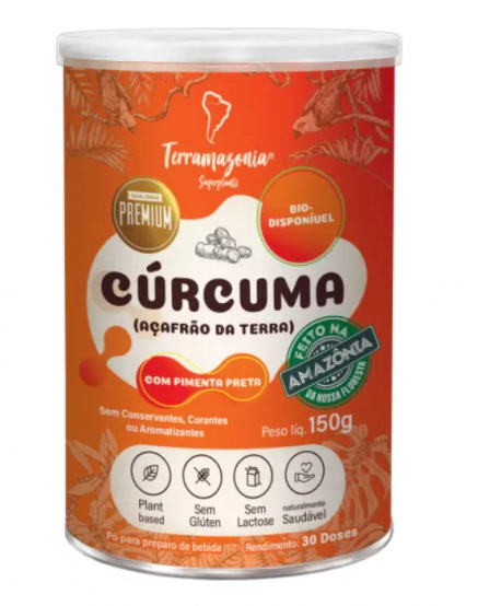 Cúrcuma em Pó, Açafrão Da Terra Premium, 150g, Terramazonia