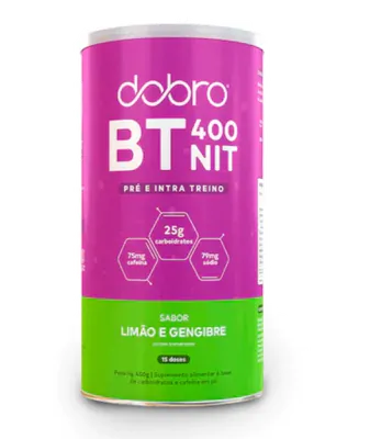 BT 400 Nitrato, Sabor Limão e Gengibre, Com Cafeína, 450g, Dobro