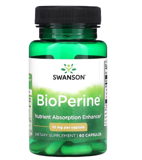 BioPerine 10mg, 60 Cápsulas, Swanson