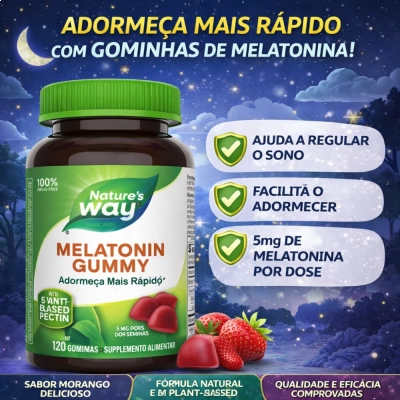 Melatonin Gummy, Strawberry Flavored, 120 Gummies, Nature's Way