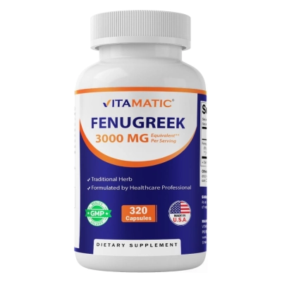 Fenugreek (Feno-grego), 3000mg, 320 Cápsulas, Vitamatic Fenugreek (Feno-grego), 3000mg, 320 Cápsulas, Vitamatic