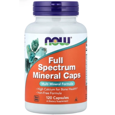 Full Spectrum Mineral, Minerais de Espectro Completo, 120 Cápsulas, Now
