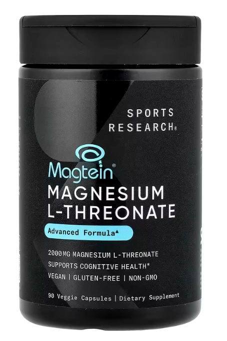 Magtein Magnésio L-Treonato 2000mg, Cápsulas, Sports Research