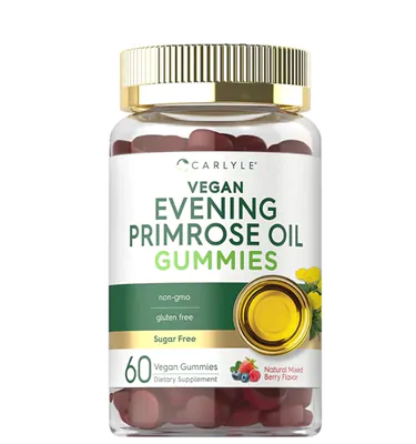 Óleo de Prímula 500mg, 60 gomas  Sabor de Frutas Silvestres, Carlyle