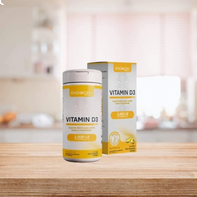 Vitamina D3, 2000ui, 120 Softgel, Endogen