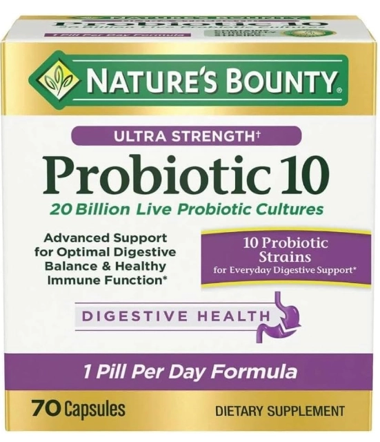 Probiótic 10, 170mg, 20 bilhões, 70 Cápsulas, Nature's Bounty