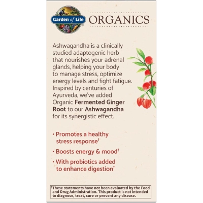 Ashwagandha, Auxílio no Controle do Estresse, 600mg, 60 Comprimidos, Garden of Life