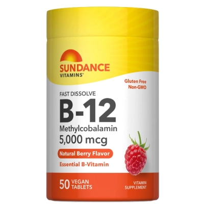 Vitamina B12 5000mcg Metilcobalamina, 50 Comprimidos Mastigáveis, Sundance