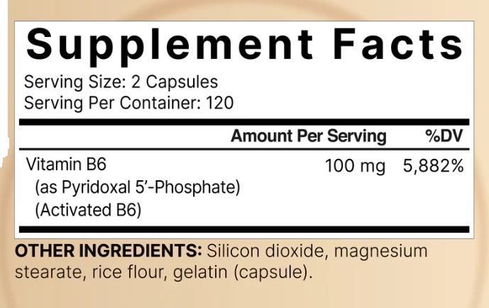 Vitamina P-5-P (Piridoxal-5-Fosfato), 240 Cápsulas, NatureBell