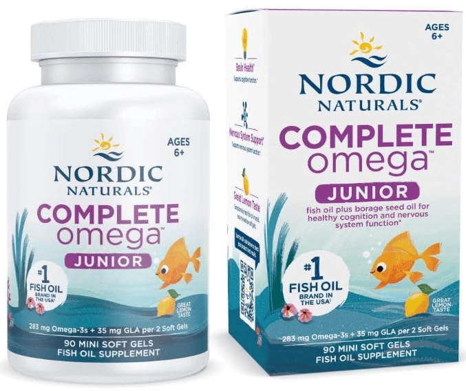 Complete Omega Junior 283mg, 90 Mini softgel Limão, Nordic Naturals