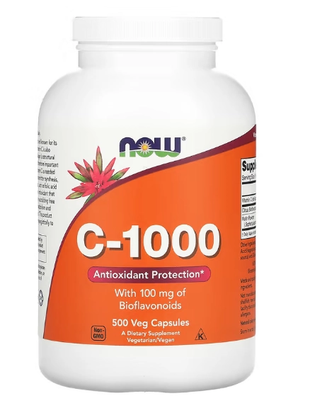 Vitamina C-1000, 500 Cápsulas, Now