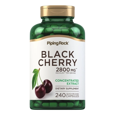 Black Cherry (Cereja Preta), 2800mg, 240 Cápsulas, PipingRock