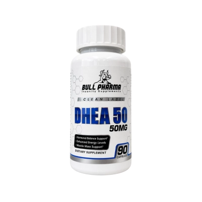 DHEA 50mg, Energia, Disposição e Suporte Hormonal, 90 Cápsulas, Bull Pharma