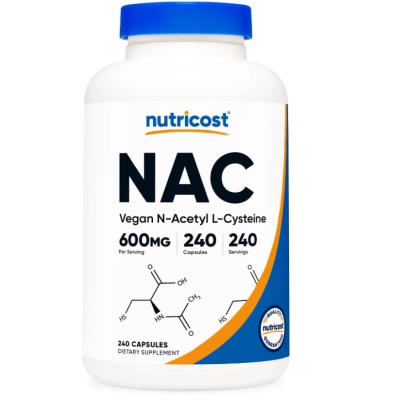NAC 600mg, N-Acetyl L-Cysteine, Cápsulas Opções, Nutricost