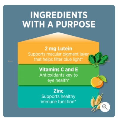 Ocuvite, Vitaminas e Minerais para os Olhos, luteína e antioxidantes, 60 Comprimidos, Bausch & Lomb