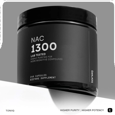 NAC 1300, Suporte Antioxidante e Saúde do Fígado, 240 Cápsulas, Toniiq