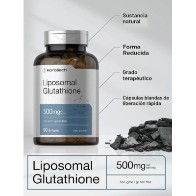 Glutationa Lipossomal 500mg, 90 Cápsulas, Horbaach 