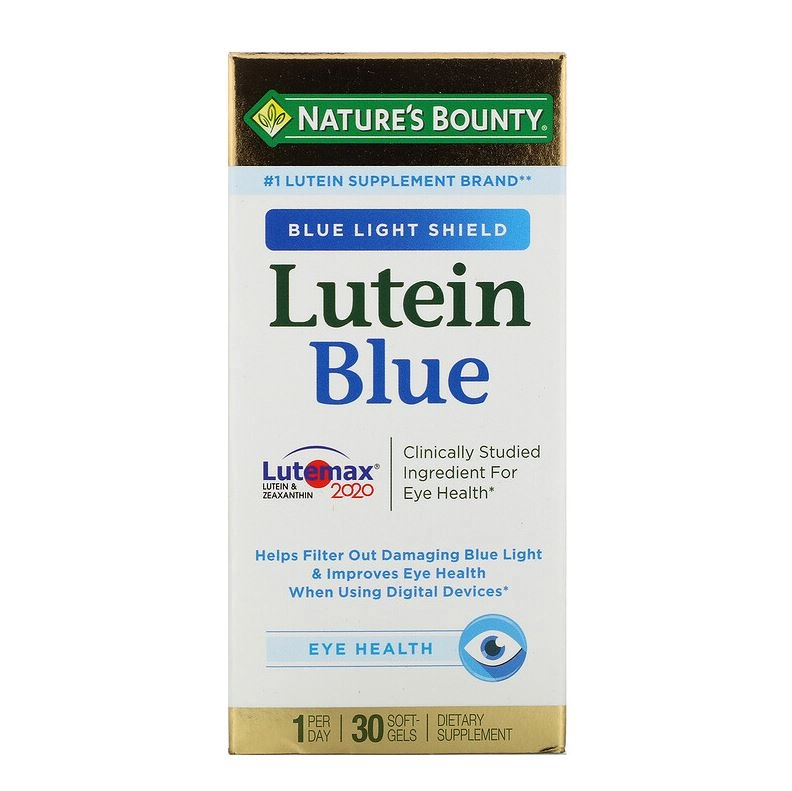 Luteína Blue, 30 Cápsulas Softgel, Nature's Bounty