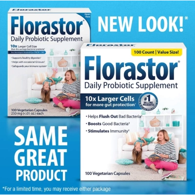 Daily Probiotic, Probióticos para Saúde Digestiva e Imunológica, 100 Cápsulas, Florastor 