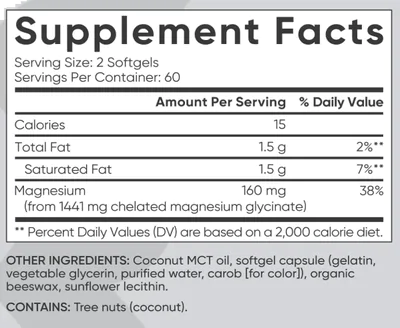 Glicinato de Magnésio 80mg, 120 Softgels, Sports Research